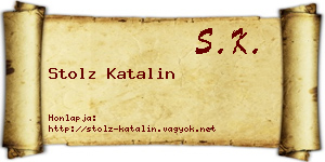 Stolz Katalin névjegykártya